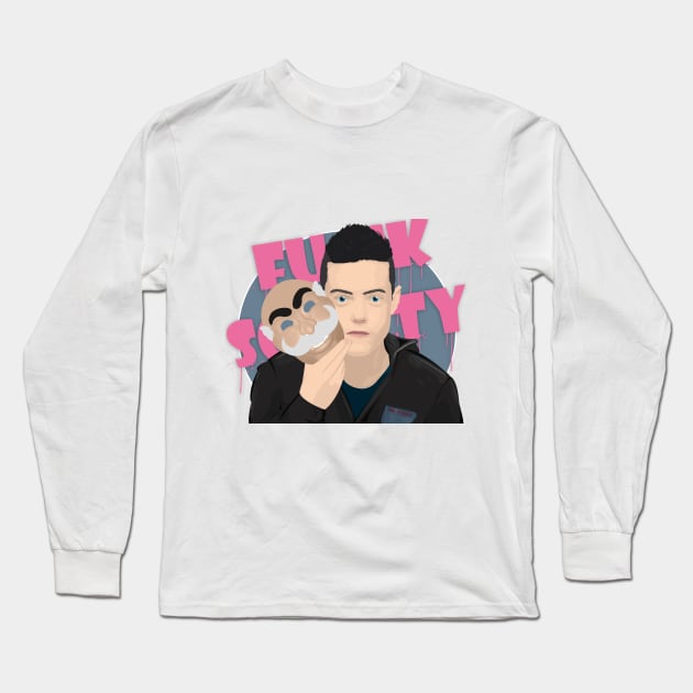 Mr. Robot - Elliot Alderson Long Sleeve T-Shirt by spunkbadran